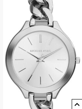Michael Kors Silver Chain-Link Bracelet Watch